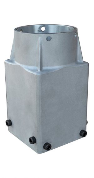 vierkante paalhouder